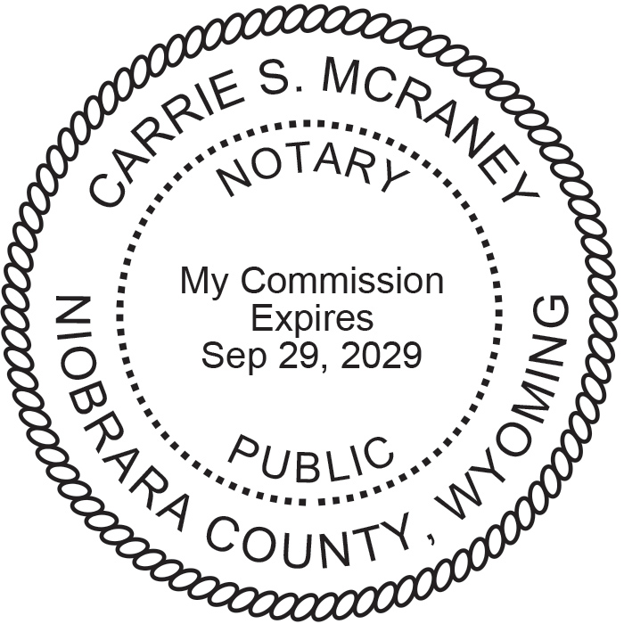 Notary Stamp for Wyoming State - Round